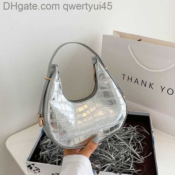 

qwertyui45 totes pu leather women luxury designer handbag purses 2023 fashion vintage double zipper half moon crescent hobos shoulder bags 0