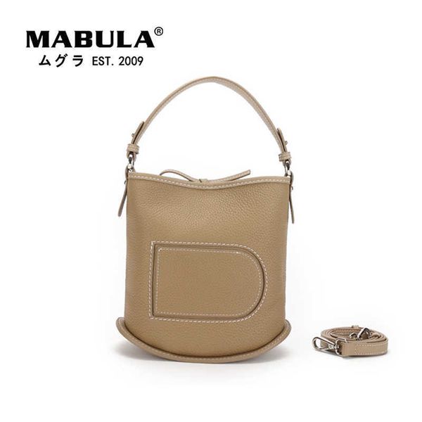 

women small handle purse luxury genuine leather bucket hobo handbag simple design drawstring crossbody bag for travel 230315
