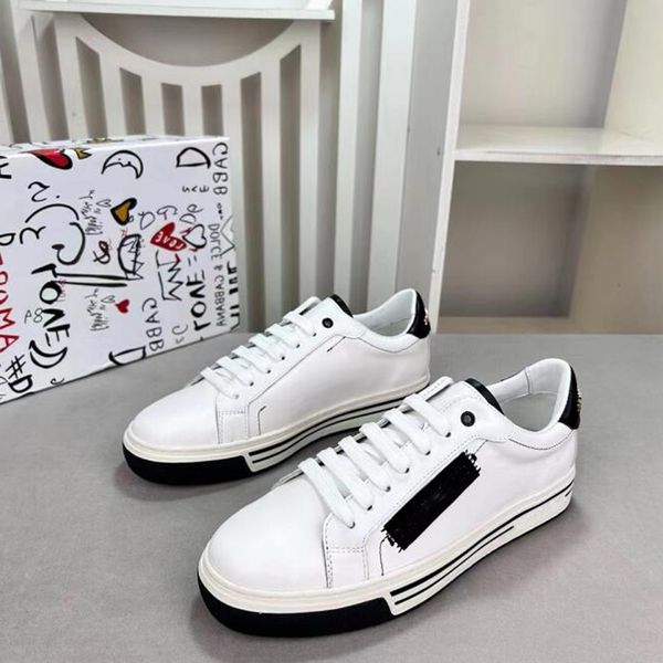 

fashion senior dgs portofino casuals shoes thick bottoms men sneakers trendy elastic band low calf leather designer outdoor non-slip casual, Black