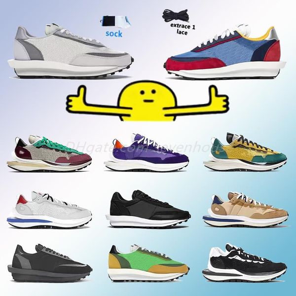 

new running shoes man and woman designer shoes yellow black nylon outdoor sport sesame blue void pine green sail