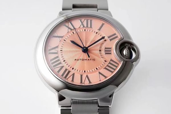 

women's quartz watch dial diameter 28mm33mm silver stainless steel super electronic watch pink face waterproof watch, Slivery;brown
