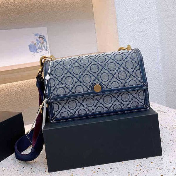 

shoulder bag handbag designer square crossbody bags women classic printed luxury messenger lady purse totes wide strap 220909