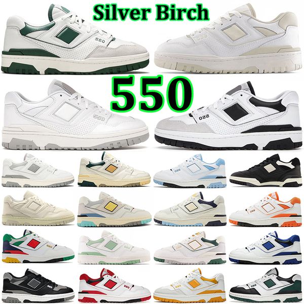 

new 550 casual shoes nb 550s designer sneakers white green silver birch sea salt black dark grey unc panda rich paul shadow burgundy men wom