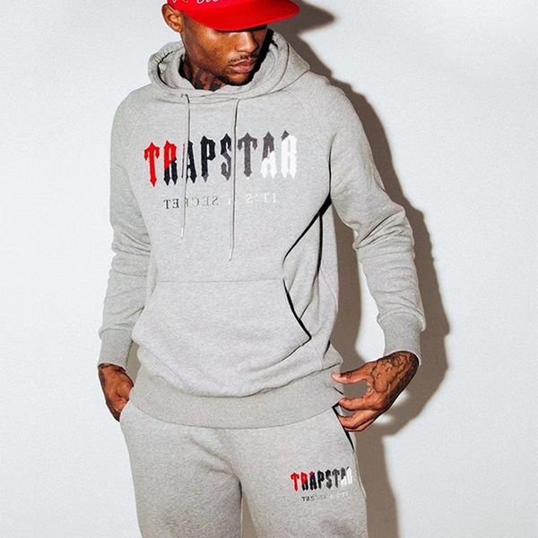 

men's plus size hoodies trapstar men's sweatwear brand letter embroidery loose sweater women's hoodie sweatpants couple sport, Black;brown