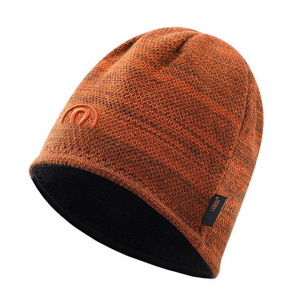 

lu men's and women's autumn and winter outdoor cold-proof warm wool knitted hat leisure ski cap woolen cap ycling caps, Black
