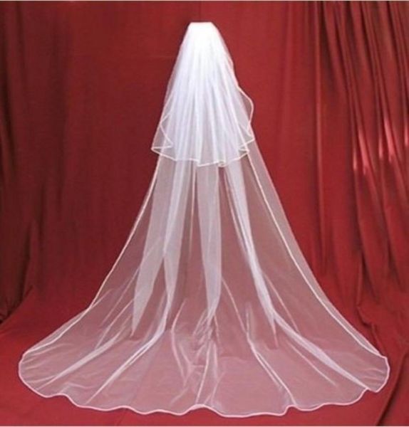 

simple cathedral length wedding bridal veil with comb 2 layer soft tulle veils wedding accessories bridal veils for wedding9818923, Black