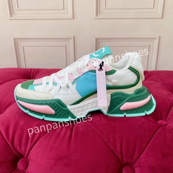 

2023new men sneakers rubber platform trainers genuine leather sneaker multicolor lace-up skate shoes fashion running shoes, Black