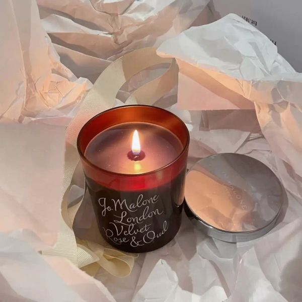 

famous brand perfume candles velvet rose oud red roses 200g scented candle bougie parfume long lasting smell solid fragrance wax fast delive