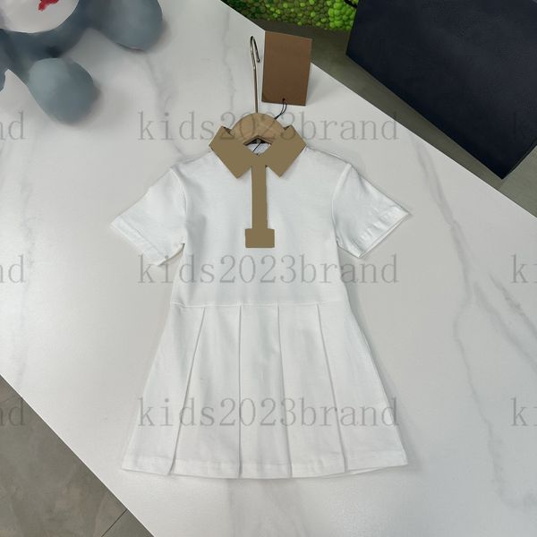 

fashion girls cotton dress princess preppy dress 23ss court style cotton skirt high-end girls dresses summer dress brand designer kids pleat, Red;yellow
