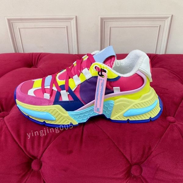 

new fashion casual shoes designer lace-up women sneaker travel leather fashion lady flat running trainers letters woman shoe platform men gy, Black