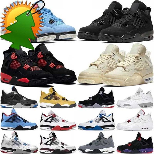 

jumpman outdoors 4 retro men basketball shoes black cat sneakers military white oreo infrared university blue white cement metallic