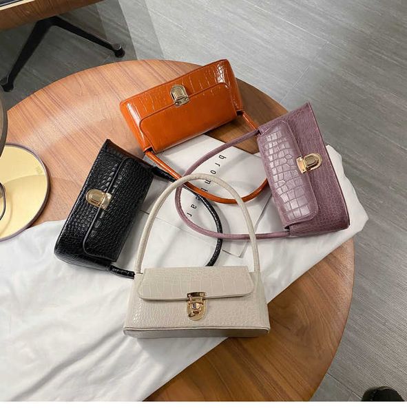 

female new style shoulder bags fashion horizontal square handbags designer brand purse and bags pu leather underarm bags 230308