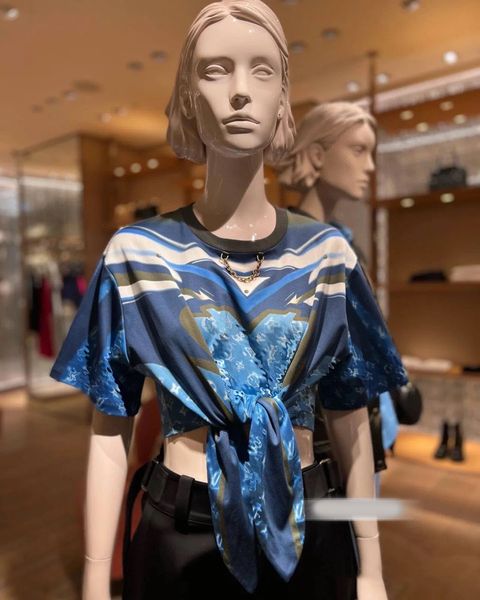 

runway 2023 new fashion blue t shirt women casual short sleeve tee shirts o-neck loose cotton bow tshirt, White