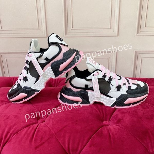 

2023new designer luxury womens mens casual shoe track sneaker lighted leather trainer printed platform sneakers men light trainers shoes, Black
