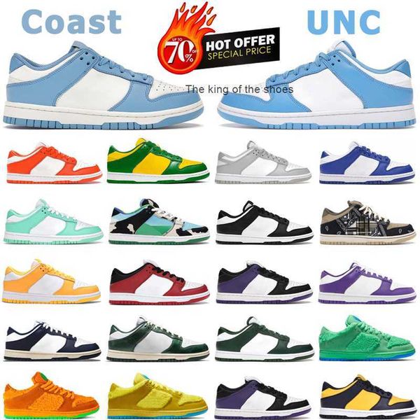

2023 2023 og running shoes sb low men trainers women new style of sneakers unc panda court purple grey fog michigan panda pigeon eur 36-47, Black