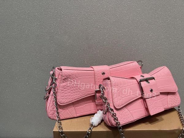 

classic female designer bag fashion crossbody bag hand bill of lading shoulder bag underarm bag alligator chain baguette bag exquisite spice