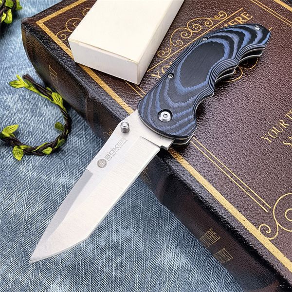 

boker pocket folding knife 7cr13mov blade black blue wenge mikata handle outdoor camping fishing hunting self-defense tool gift bm535 940 33