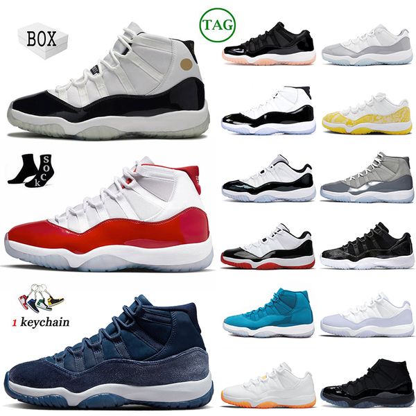 

jumpman 11 basketball shoes men women retro cherry 11s midnight navy dmp cool grey 25th anniversary bred pure violet 72-10 mens trainers spo