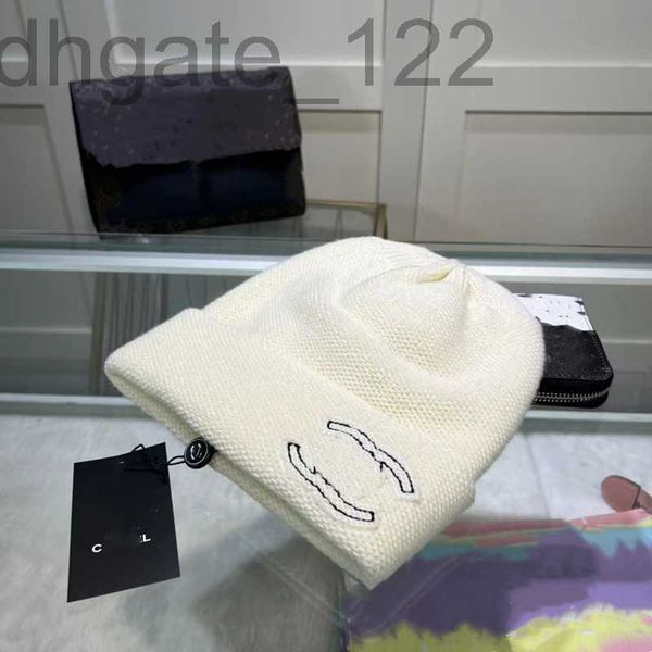 

designer designer brand men's luxury beanie hat ladies autumn and winter new small fragrance fashion classic trend retro warm embroider, Blue;gray