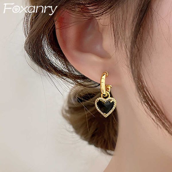 

charm anry prevent allergy love heart d earrings bride jewelry for women couples new fashion elegant wedding accessories gifts l230315, Golden