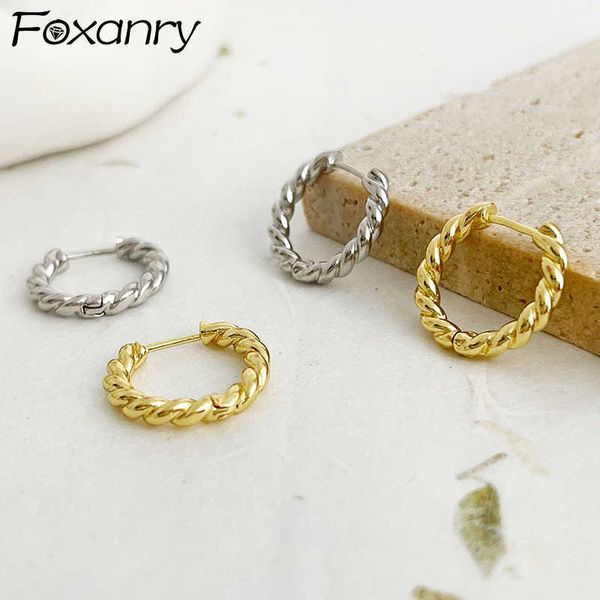 

charm anry prevent allergy silver color earrings for women ins fashion creative twisted geometric earring set party jewelry l230315, Golden