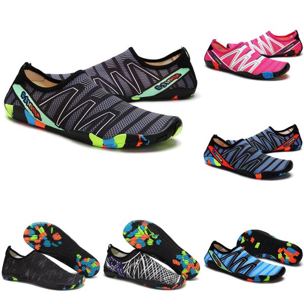 

water shoes women men shoes antiskid beach yellow pink red swim dark blue diving outdoor barefoot quick-dry size eur 36-45, Black