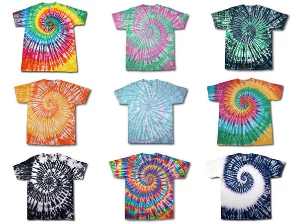 

2023 mens designer t shirt tie dye shirt multicolor printed t shirt fashion style short sleeve loose oversize t-shirt cotton fabric tees for, White;black