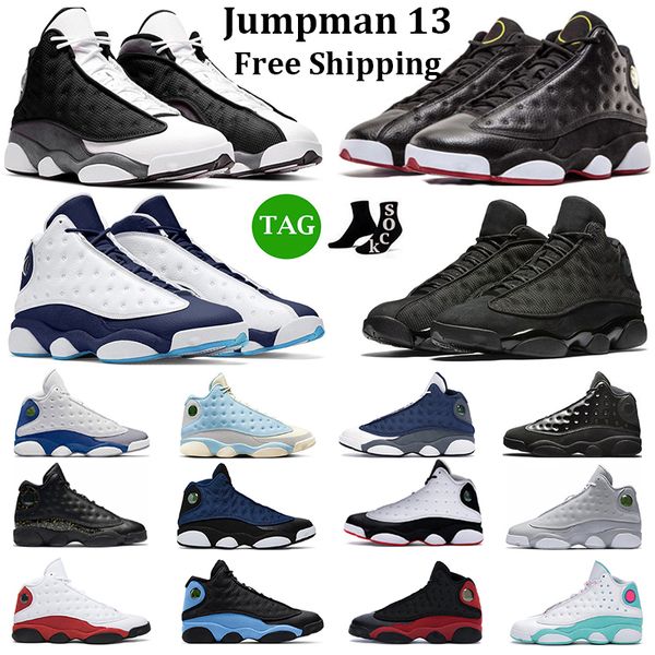 

og 13 basketball shoes men women13s black cat flint brave blue navy university blue hyper royal cap and gown starfish bred mens trainers spo
