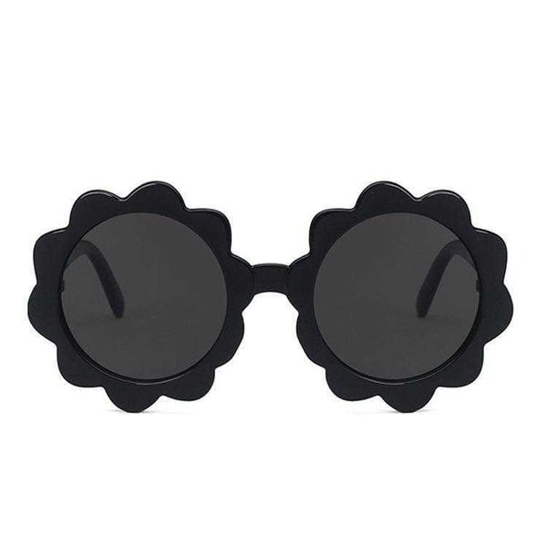 

kids sunglasses temperament girl round lace model glasses cute boys and girls, Blue