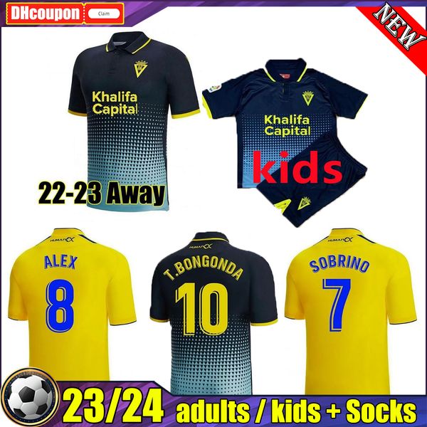 

2022 2023 camiseta soccer jerseys cadiz cf cadizsponsor negredo 20 23 lozano alex bodiger juan cala a liga pre-match men kids football shirt, Black;yellow