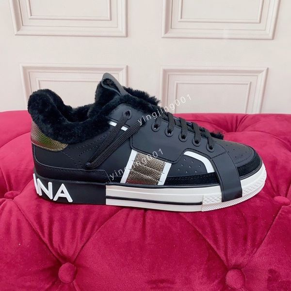 

2023 designer boots men sneakers women leather sneaker designer lace up classic shoes outdoor casual shoes size35-45, Black