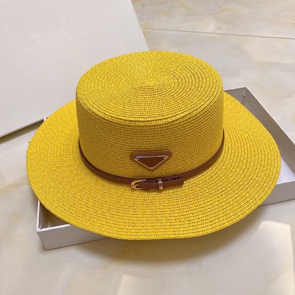 

wide brim straw bucket caps hats fedora for mens womens designer sun protection spring summer fall beach vacation getaway flat headwear with, Blue;gray