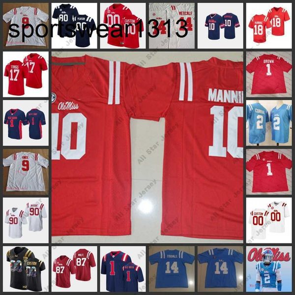 

ncaa custom ed ole miss rebels football jersey 75 bryce ramsey 54 caleb, Black