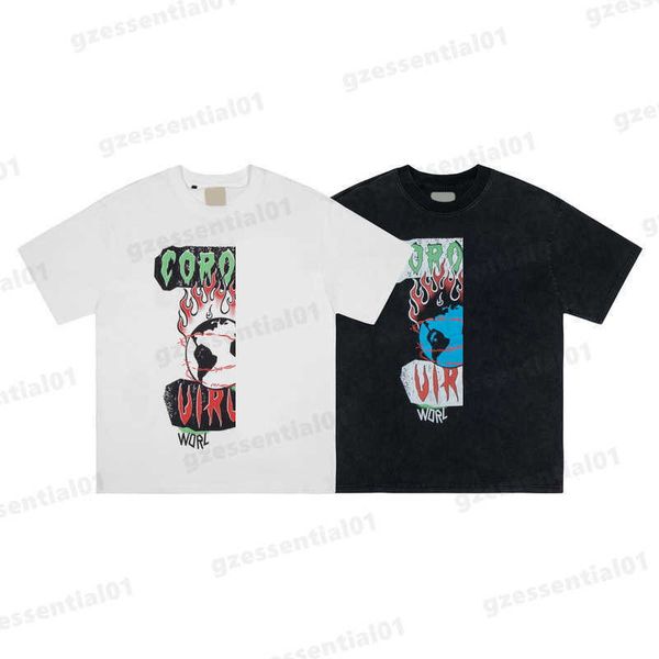 

gallerise mens tshirt designer women t-shirt depts summer retro old graffiti print quick drying tshirts neutral hip hop fashion men and wome, White;black