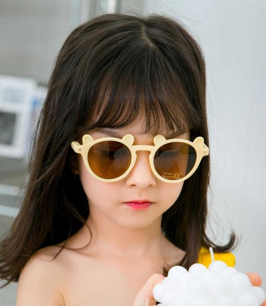 

fashion kids sunglasses cute personality ears spectacle foot boys and girls, Blue