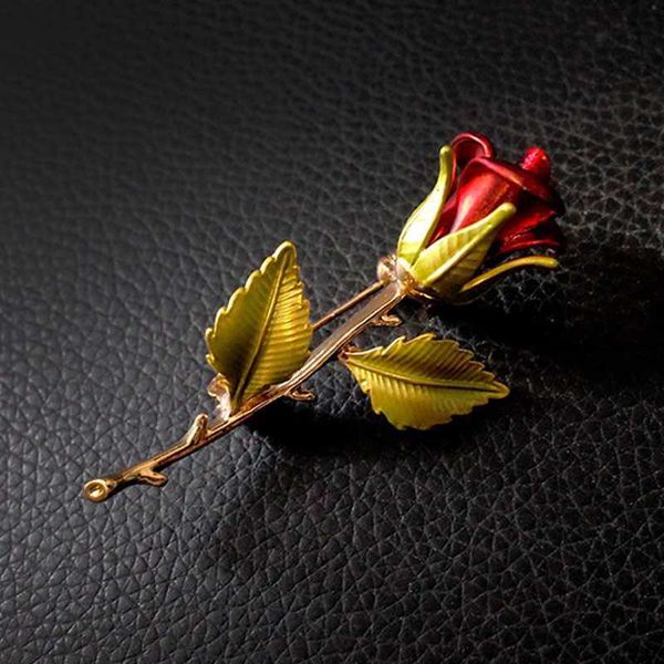 

pins brooches little prince's rose flower vintage brooch women cloing flower accessories brooches party holiday giftl230315, Gray