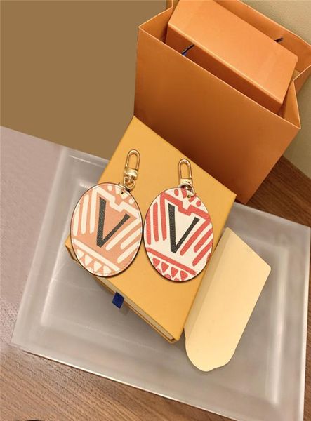 

wavy pattern pu leather circular keychain accessories fashion key chain keychains buckle for men women hanging decoration with ret6083614, Silver