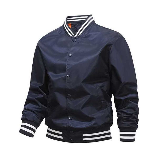 

men's jackets spring and autumn oversized men's sports casual collar jacket, cotton-padded jacket, flying jacket, baseball jacket,, Black;brown