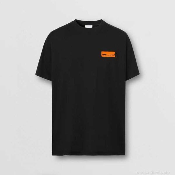 

correct version urbry luxury designer of b 23fw spring summer new short-sleeved t-shirt male and female leisure star rabbit year 1seasonal c, White;black