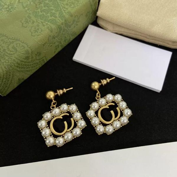 

fashion stud earrings designer for women luxurys designers womens hoop diamond earrings letter studs wedding 2303153z, Golden;silver