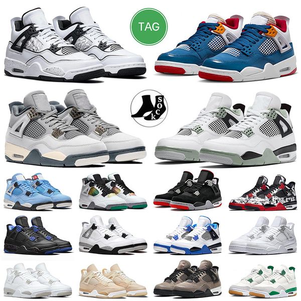 

original jumpman 4 basketball shoes black cat 4s retro men women sneakers outdoor trainers messy room pn dust white oreo white cement