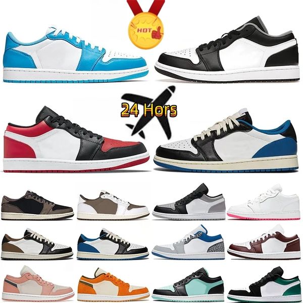 

low cut jumpman 1 mens basketball shoes 1s sneakers starfish lost found bred patent university blue stage haze gorge green hyper royal unc m
