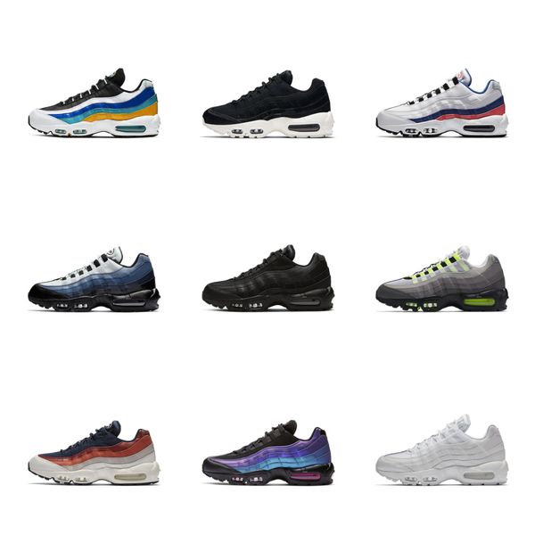 

designer 95 airmaxs men running shoes 95s triple black white worldwide air bordeaux neon throwback future club max mens womens trainers spor