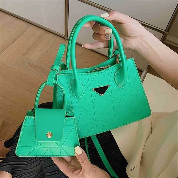 

handbag 2023 fashion women's bag leather quality handbag female mini embossed portable small square simple red shoulder diagonal bag