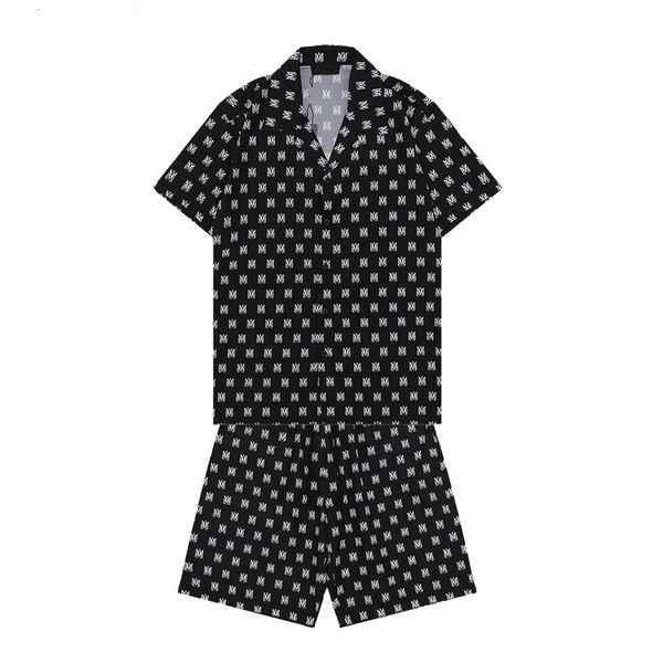 

23 crime summer fashion mens tracksuits hawaii beach pants set designer shirts floral leisure shirt man slim fit the board of directors shor, Gray