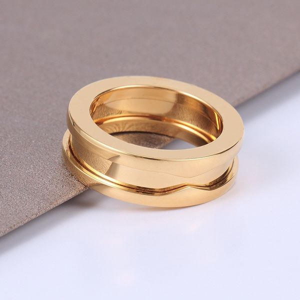 

fashion element circle ring men and women brands classic high-end designer rings gold silver stainless steel gold plated ring christmas vale