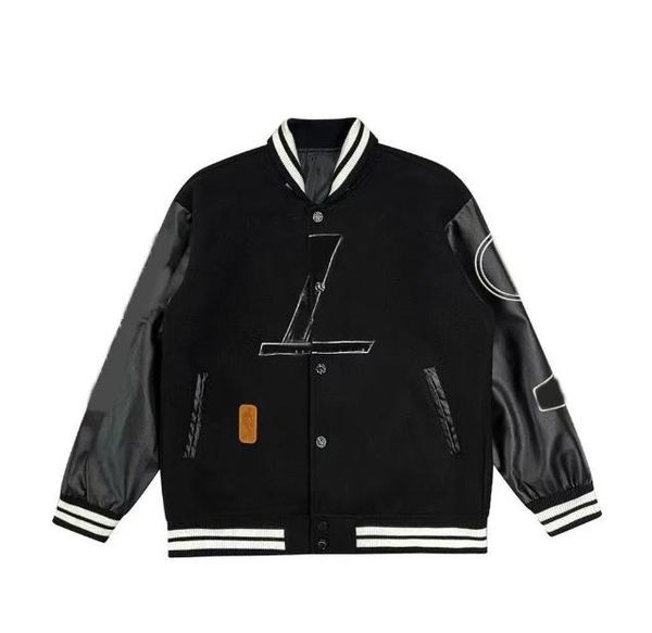 

men's designer jackets fashion brand men jacket  vintage loose long sleeve green baseball man's hip hop autumn variability ltll, Black;brown