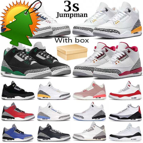

with new box basketball shoes racer blue 3s jumpman 3 men cardinal red pine green hall of fame court purple laser orange trainers outdoor