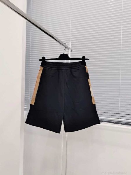 

correct version b burbry luxury designer of 23ss bu's new terry plaid sanitary pants shorts casual versatile for men and women 1seasona, White;black