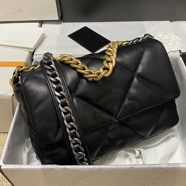 

5a tote bag lamskin designer chain shoulder bag black crossbody handbag women classic cc 19 flap purse luxury soft leather makeup bag fashio